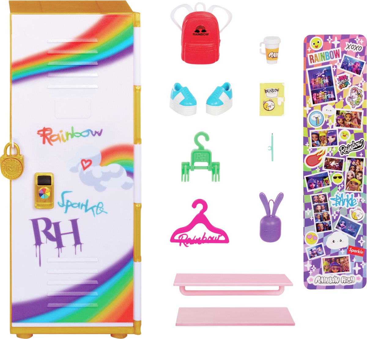 Mga entertainment regenboog hoge kluis speelset met accessoires