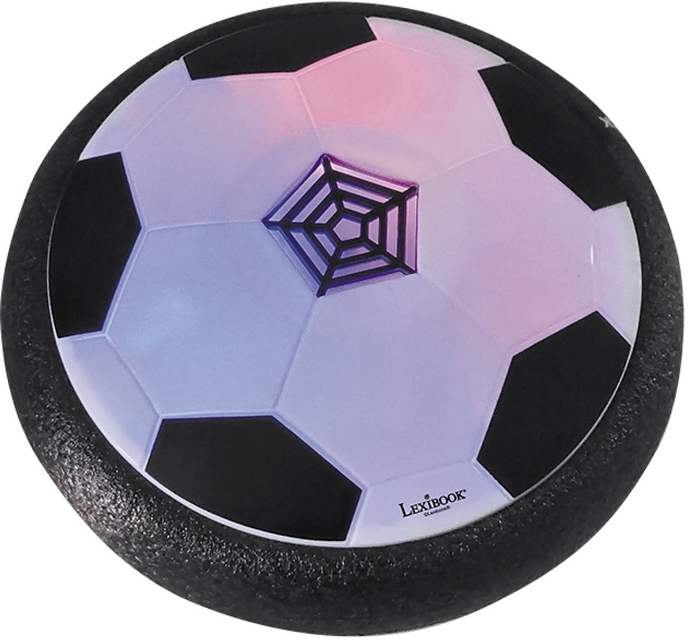 Lexibook aerofoot - sliding football foam disc met lichteffecten, 2 goals, 1 ball en pump barrel included, oplaadbaar