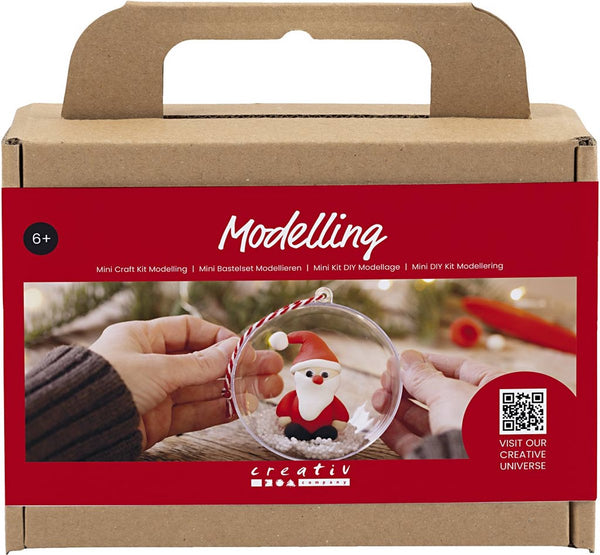 Creativ company cc mini craft kit modelling, santa claus, red white, 1 pack
