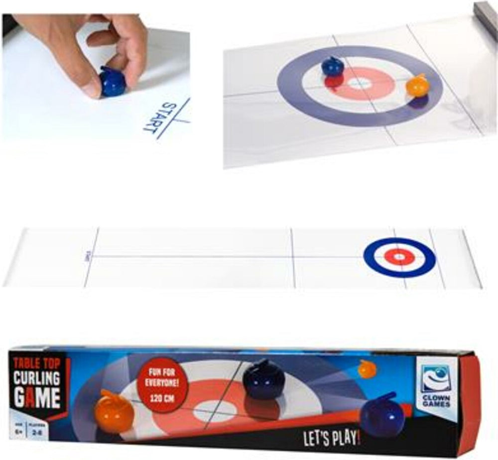 Clownspellen tafel-curling met 8 stenen