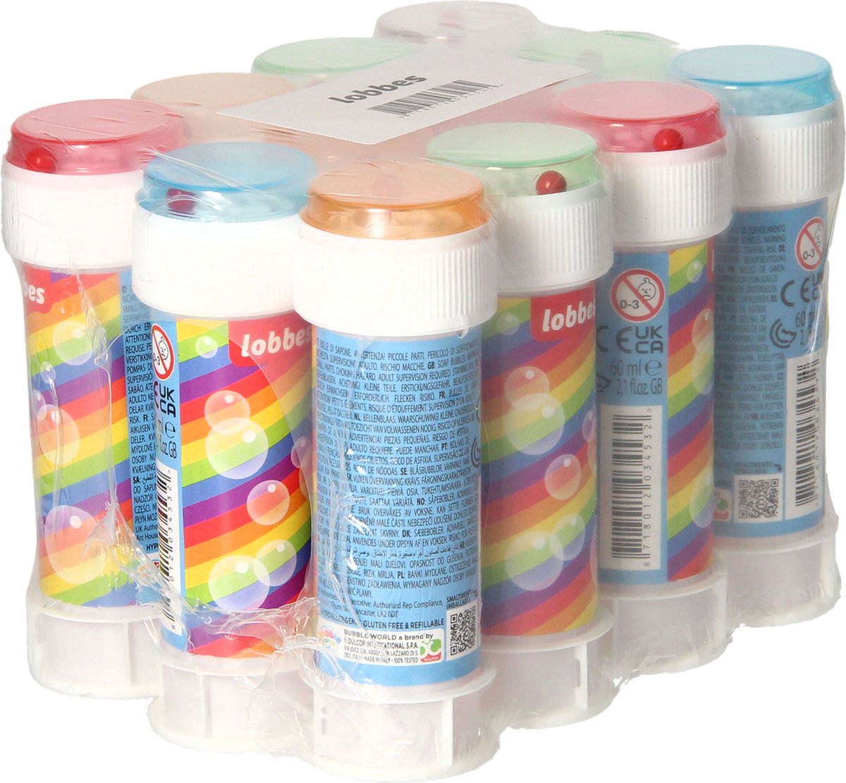 Lobbes bellenblaas, 12x60ml.