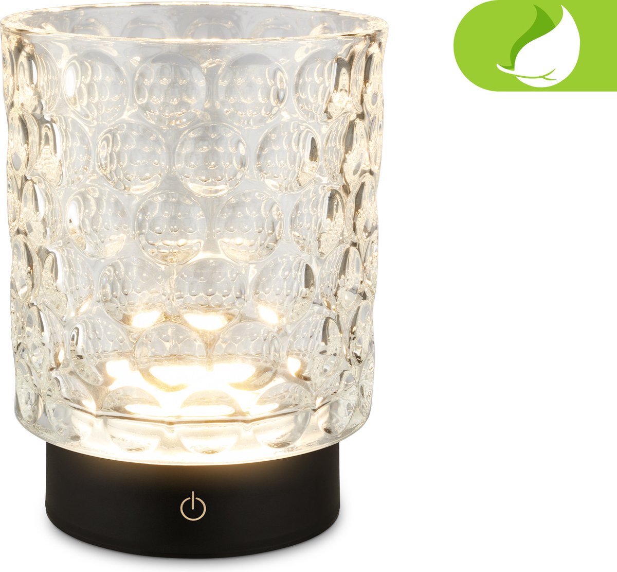 Briloner sunora - snoerloze led tafellamp ip44 - 7560015 - dimbaar - touch - snoerloos - spatwaterdicht - verwisselbare batterij en lichtbron - ø11 x 15 cm - helder