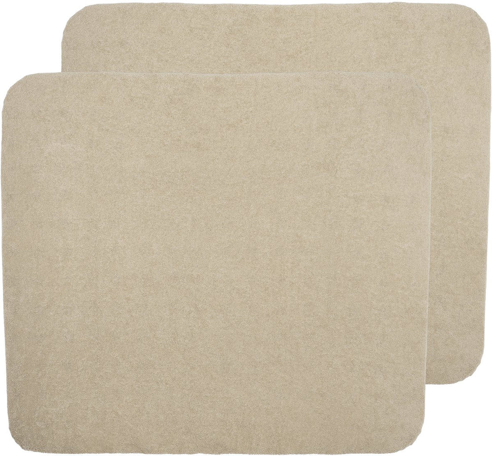 Meyco baby uni aankleedkussenhoes - 2-pack - badstof - sand - 85x75cm