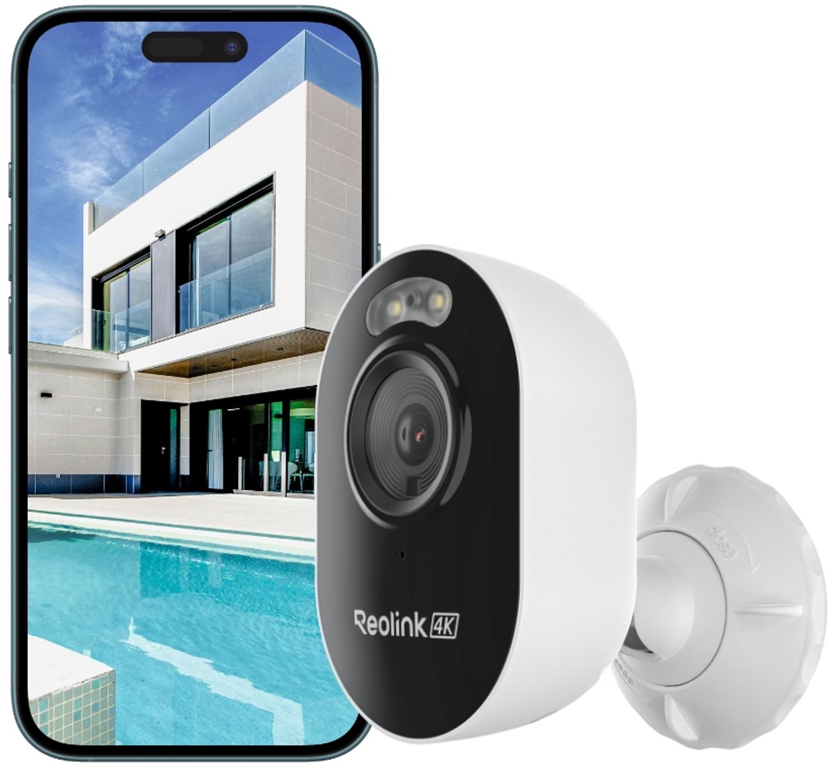Reolink e450 4k 8mp dual-band wifi beveiligingscamera (wit)