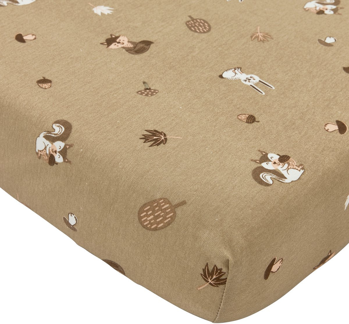 Meyco baby forest animals hoeslaken wieg - sand - 40x80 90cm