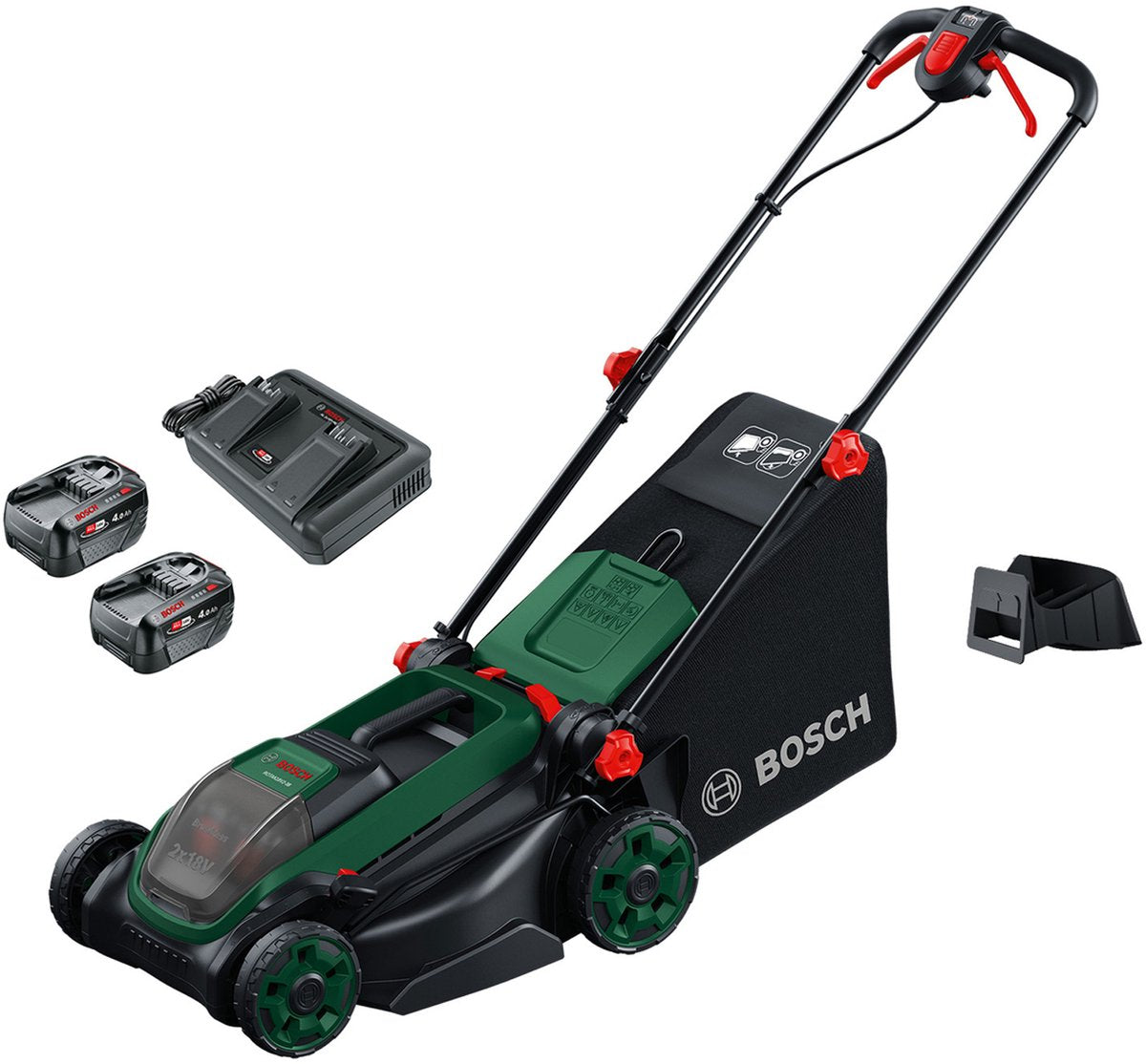 Bosch – rotak18v2-38 – accu grasmaaier – 38 cm – 2x18v 4.0ah