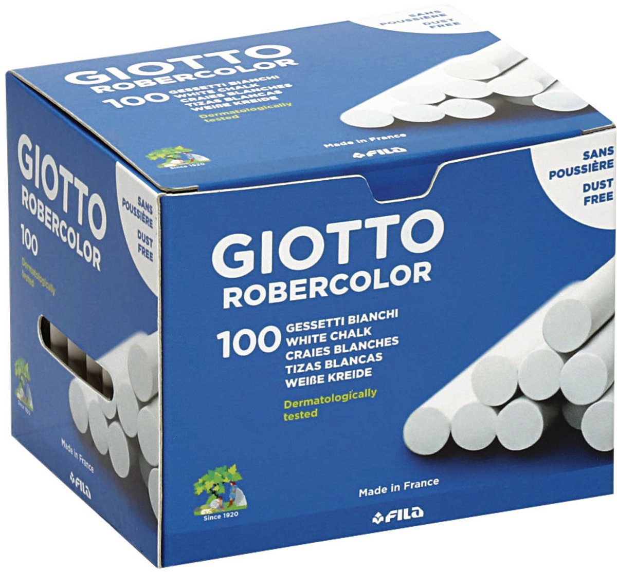 Giotto schoolbordkrijt 100 stuks wit