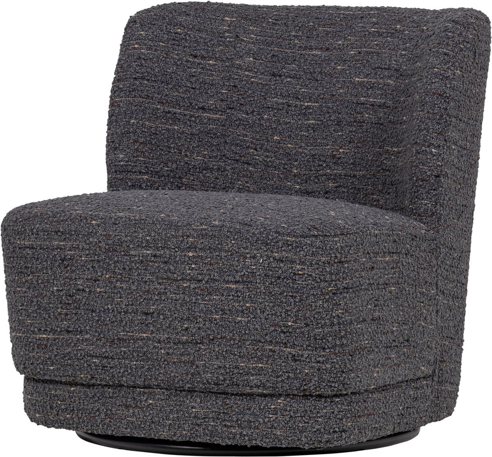 Woood atty draaifauteuil - grove melange - grijs - 75x74x65
