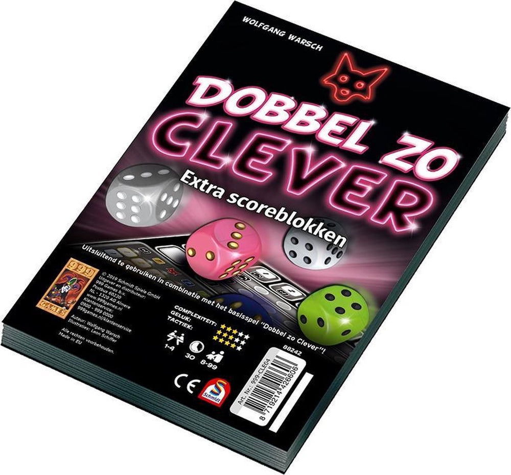 999Games Scoreblokken Dobbel zo Clever, 2e.
