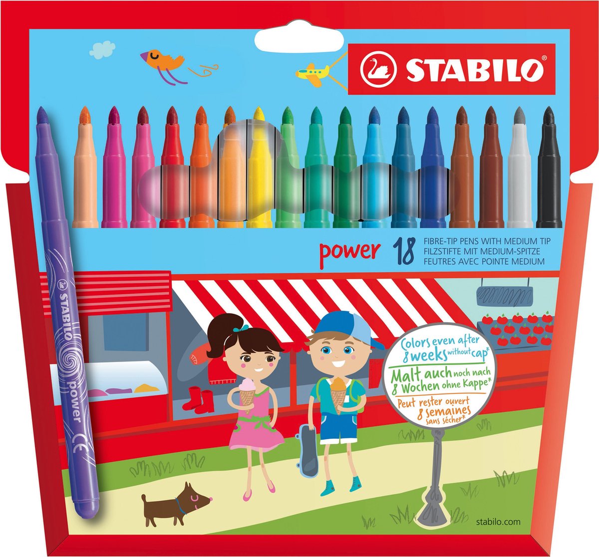 Stabilo power viltstiften - 18dlg.