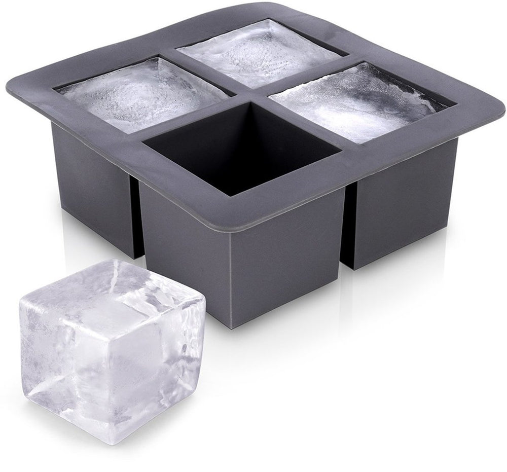 Home styling ijsblokjes maker 4 ijsblokken - zwart