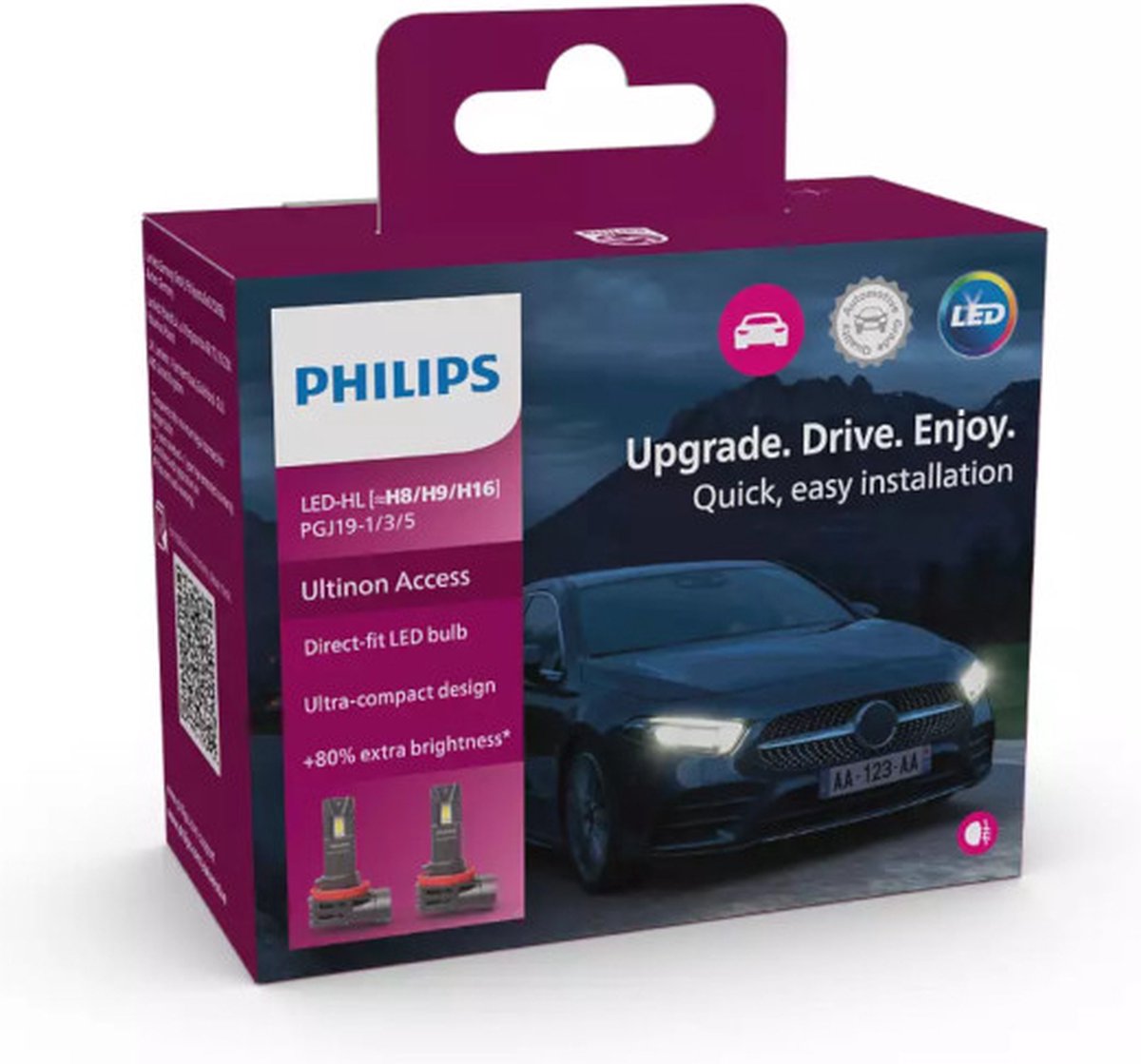 Philips ultinon access led h8 h9 h16 set 11366u2500cx