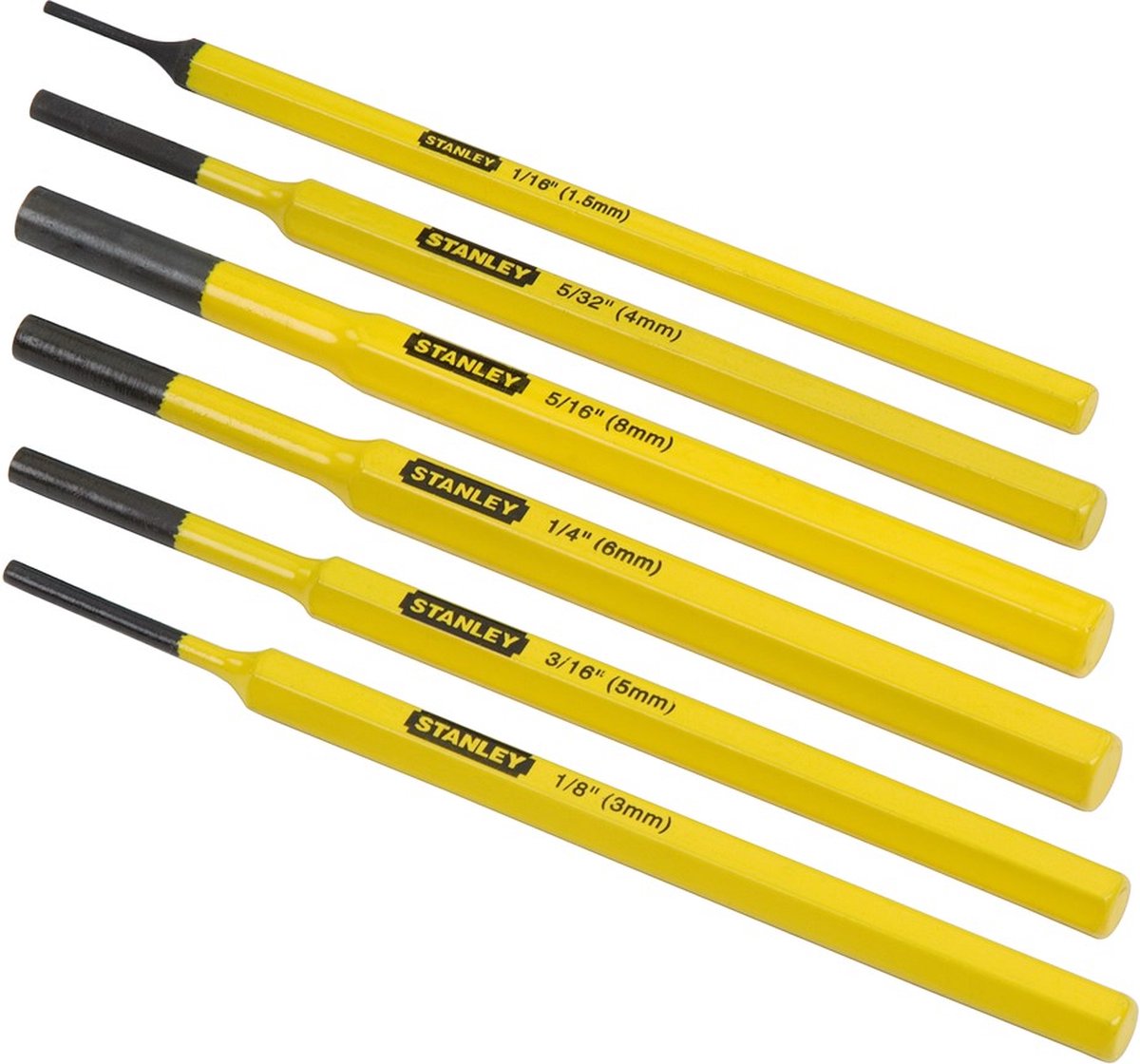 Stanley centerpunt en drevel set 6dlg. - 4-18-226