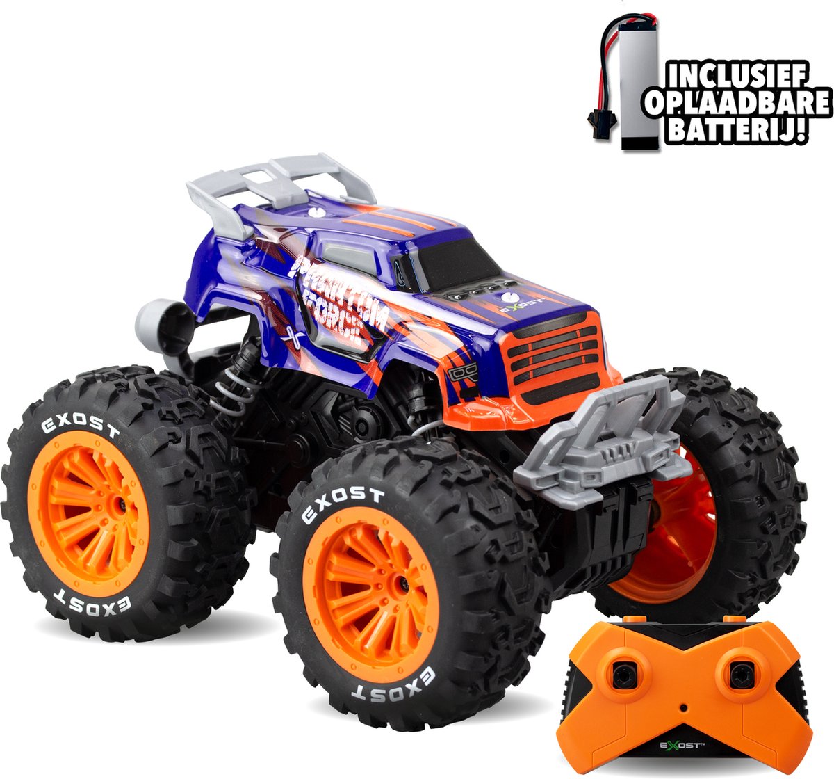 Exost rc phantom force monstertruck 1:16 - bestuurbare auto incl. oplaadbare batterij