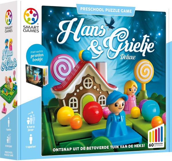 Smartgames hans grietje - logisch denkspel voor kleuters jonge kinderen - 60 opdrachten met prentenboek - educatief solospel - vanaf 5 jaar