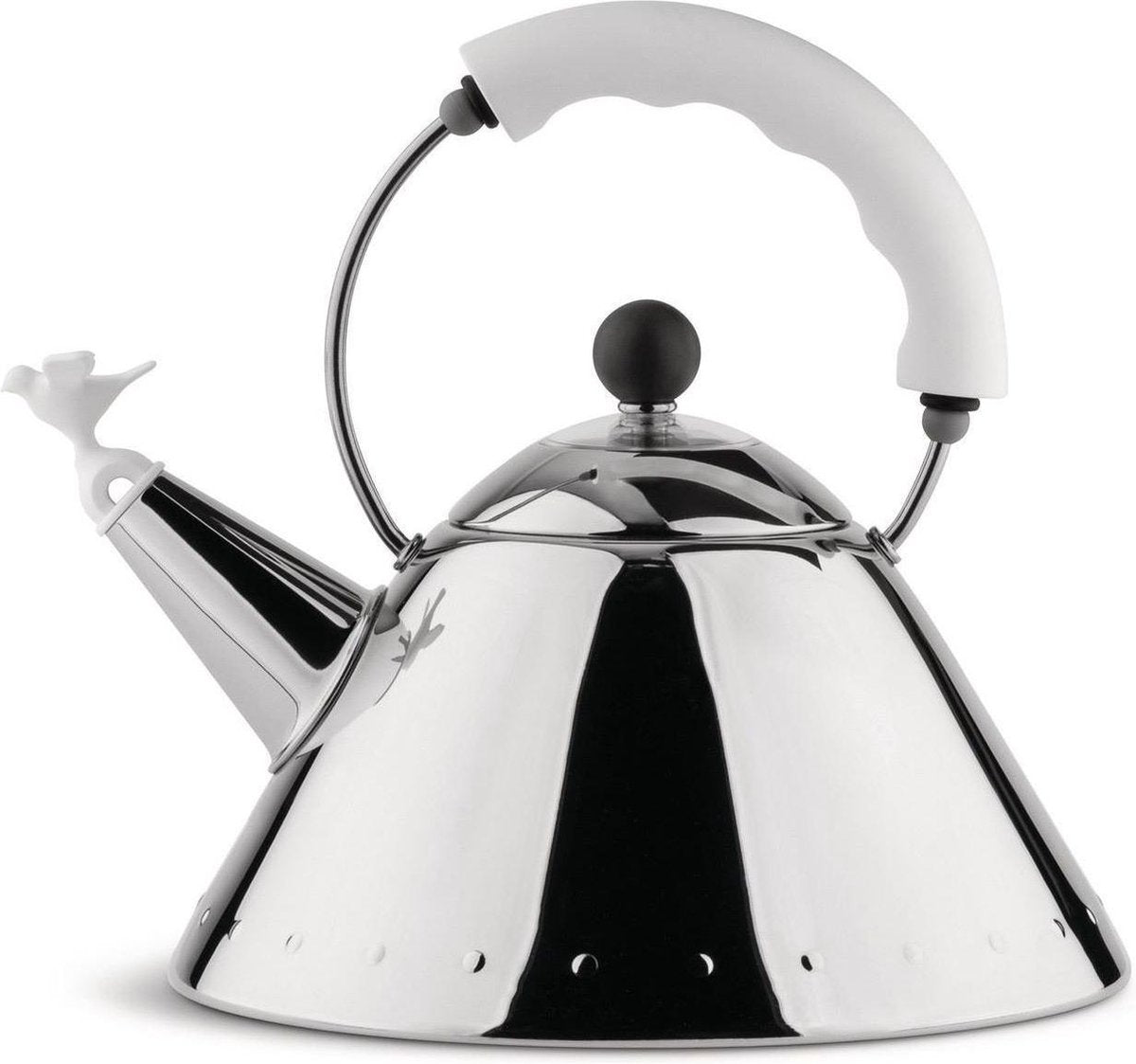 Alessi fluitketel - 9093 w - wit - 2 liter - door micheal graves