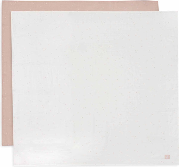Jollein hydrofiele doek large 115x115cm twinkling wild rose (2pack)