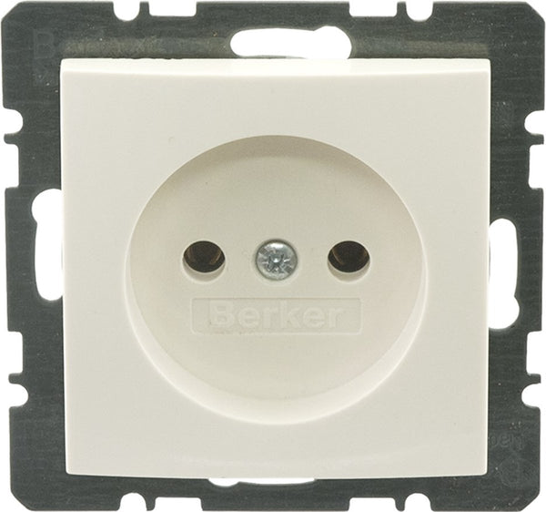 Berker s1 inbouw wandcontactdoos (wcd) 1-voudig polar wit