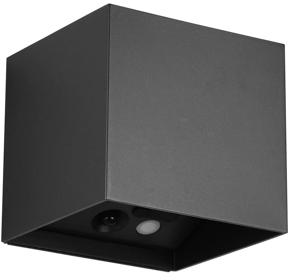Rl live your light reality genie - wandlamp - zwart mat - incl. 2x smd 1 w - bewegingssensor - usb-aansluiting - verlichting omhoog en omlaag - wandmontage - oplaadbaar - rl now - buitenverlichting - ip44