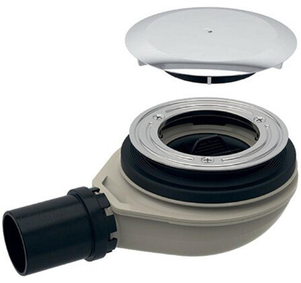Geberit setaplano douchebakafvoer - 40mm - met deksel waterslot - 30mm - verchroomd chroom