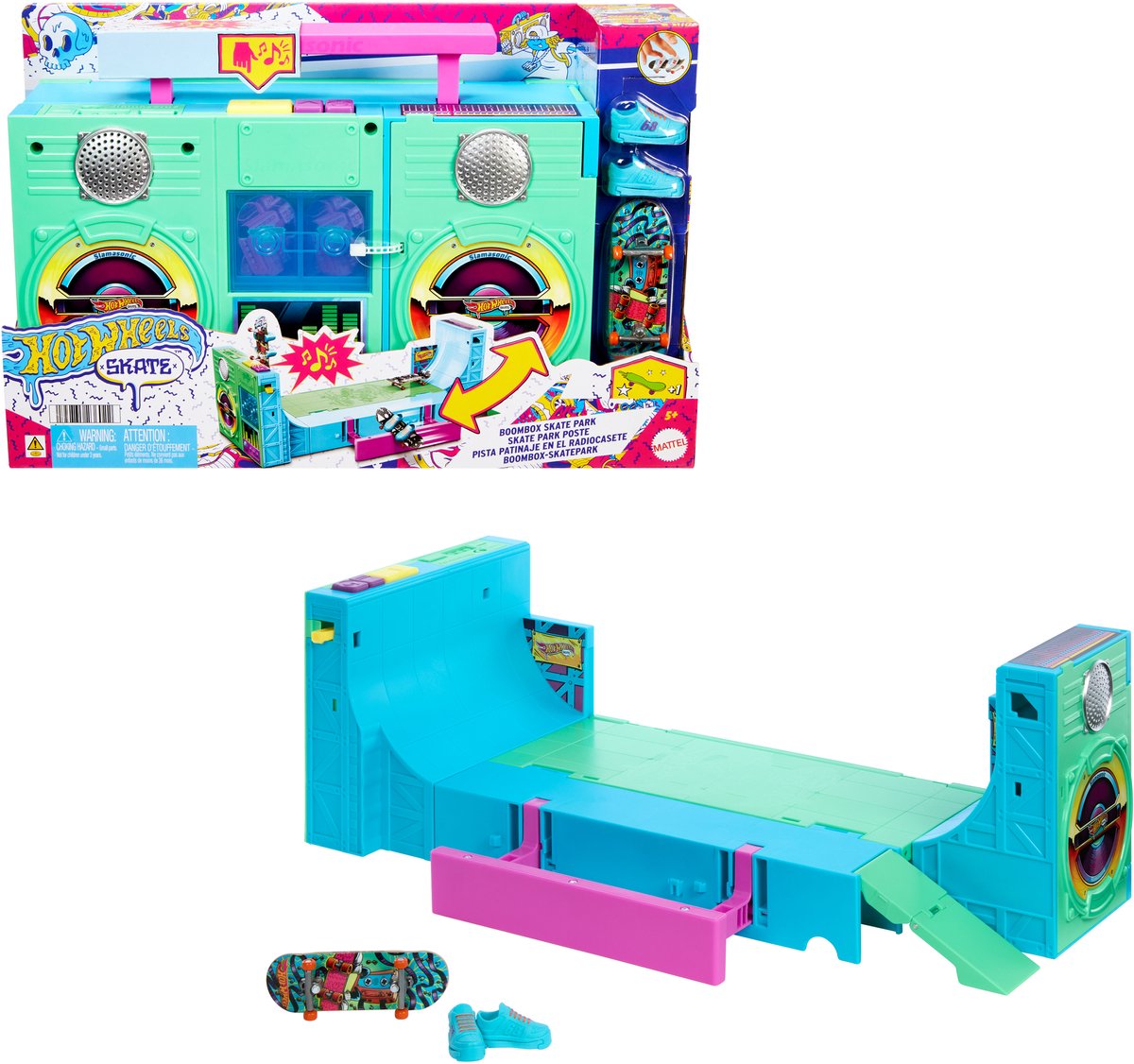 Hot Wheels skate boombox skatepark