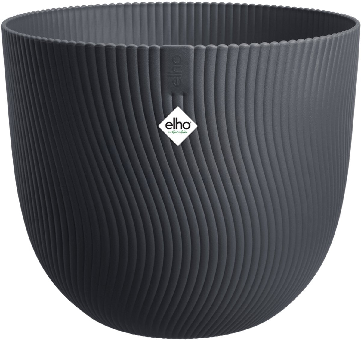 Elho sereh rond 60 - grote bloempot voor binnen buiten - 100% gerecycled plastic - ø 59 x h 50.6 cm - antraciet