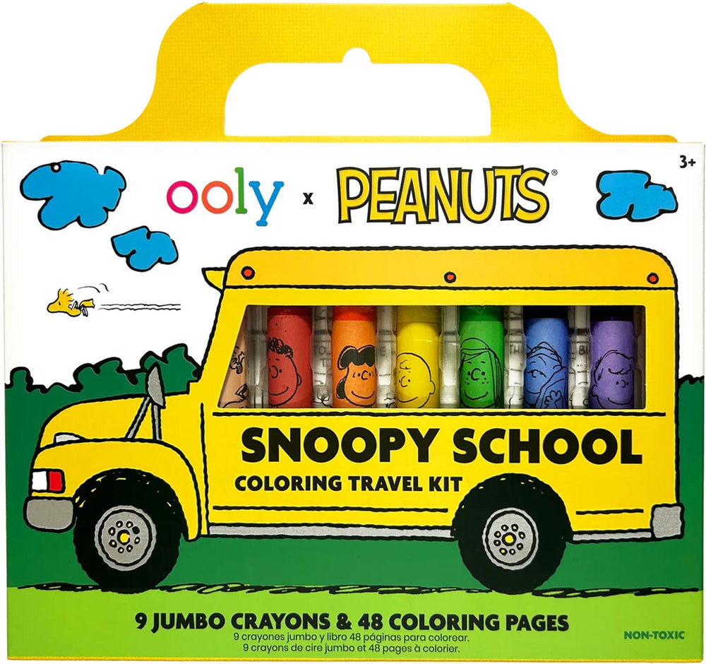Ooly - x peanuts - snoopy reispakket - 9 krijtjes met 48 pagina's