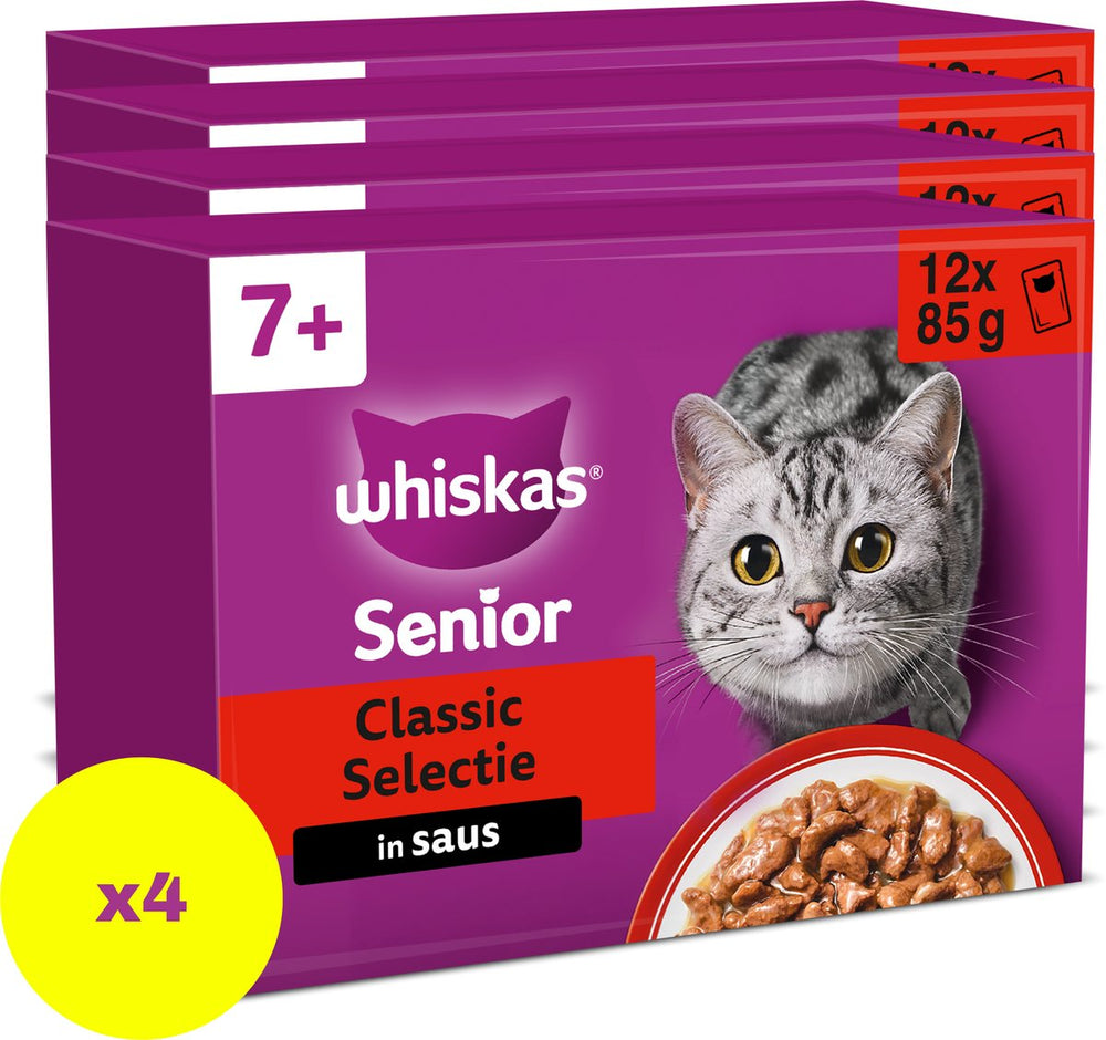 Whis multipack zakje senior vleesselectie in saus