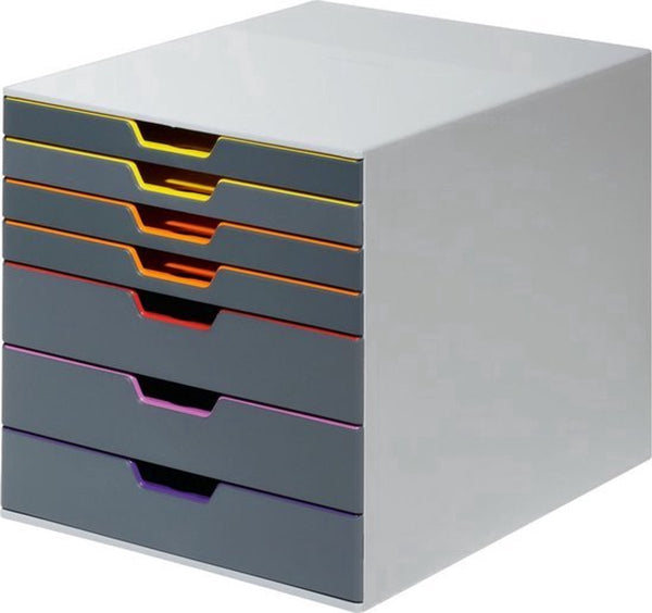 Durable varicolor ladenbox 7 laden grijs