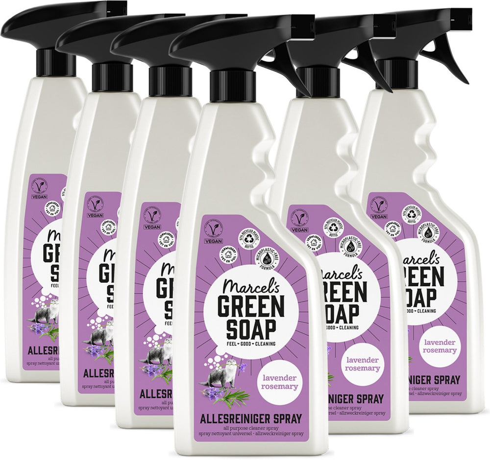 Marcel's green soap allesreiniger spray - lavendel rozemarijn - 6 x 500ml