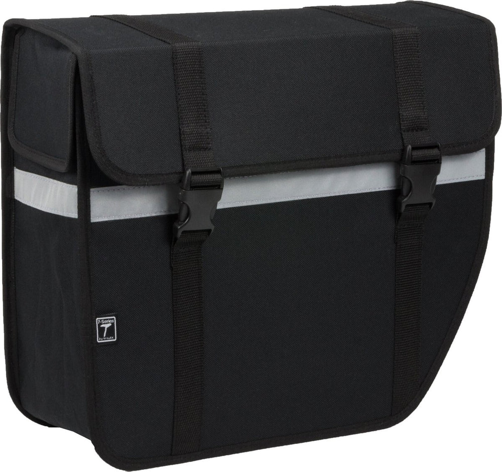 Willex enkele fietstas shopper - afgeschuind - rechts - 17l - zwart