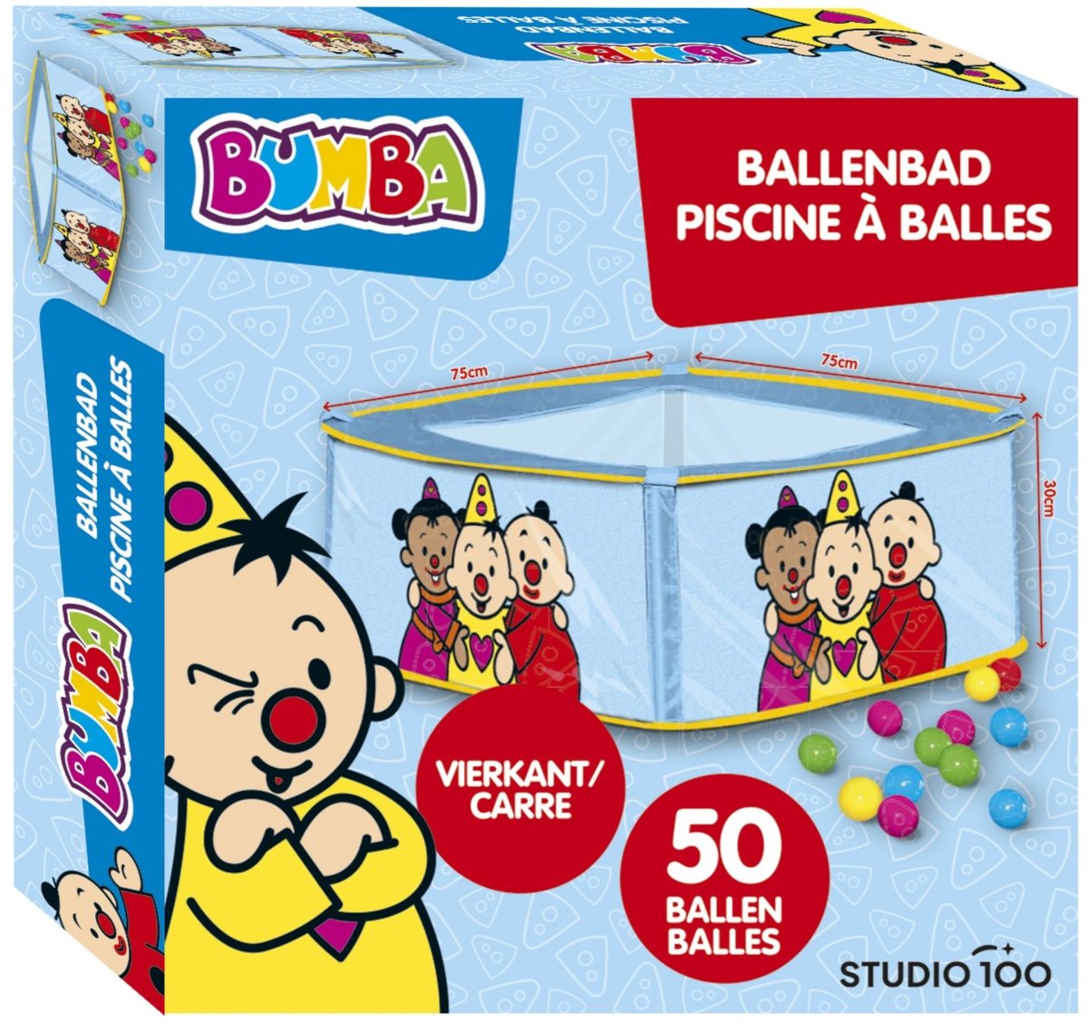 Bumba ballenbad + 50 ballen - vierkant