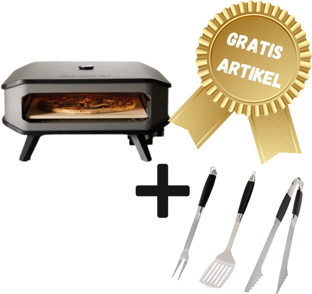 Cozze 17 inch gas pizza oven - ø 42 cm - met thermometer en pizzasteen -verloop niet meegeleverd