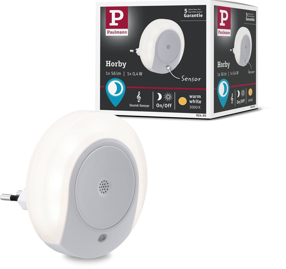 Paulmann nachtlamp horby soundsensor rond 3000k 45lm