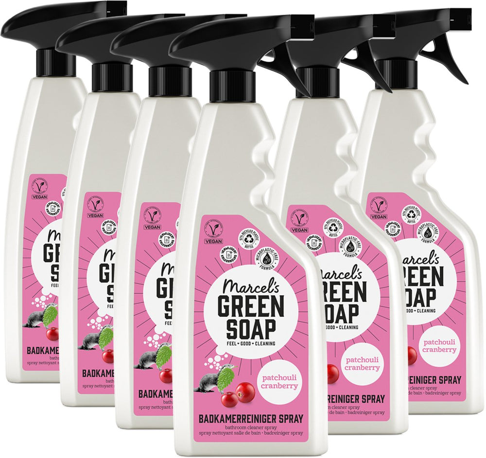 Marcel's green soap - badkamerreiniger patchouli cranberry - 6 x 500ml