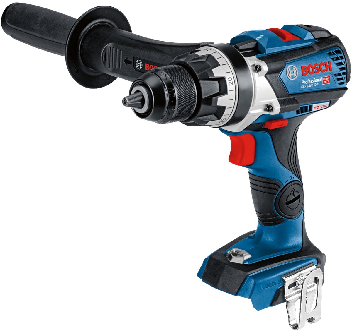 Bosch blauw bosch professional gsr 18v-110 c accu schroefboormachine 18v basic body - 06019g0108