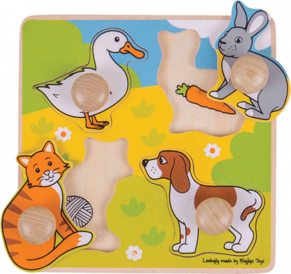 Bigjigs mijn eerste noppenpuzzel - huisdieren