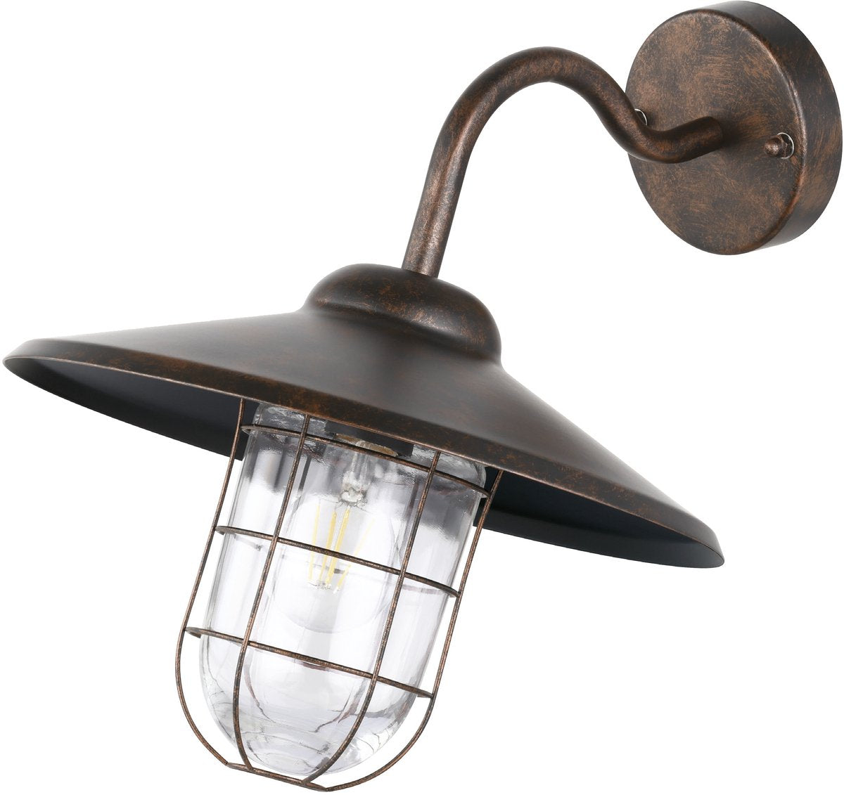 Eglo melgoa wandlamp buiten - e27 - 30 cm - koper antiek