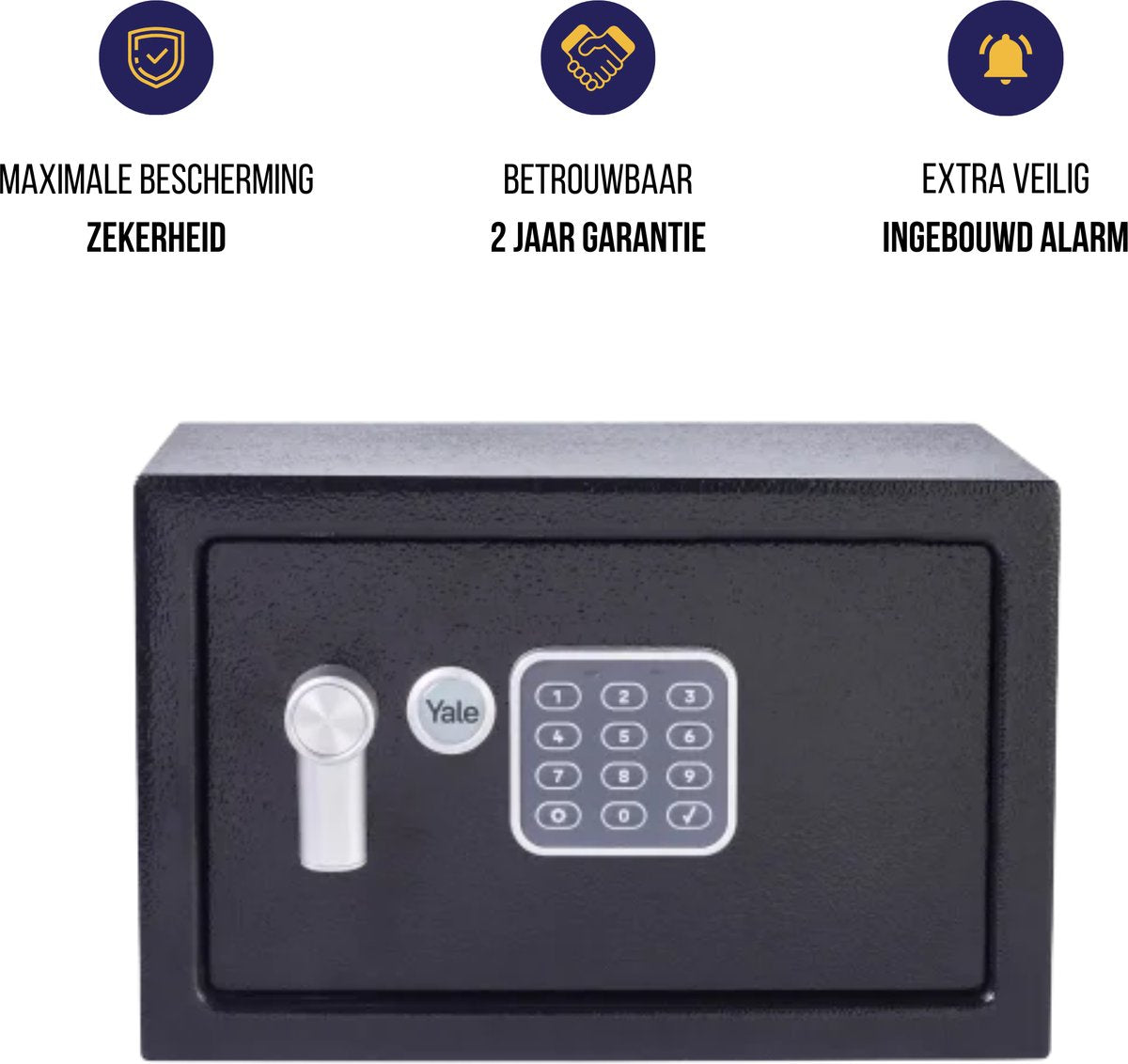 Yale - elektronische kluis met alarm - medium - standard protection