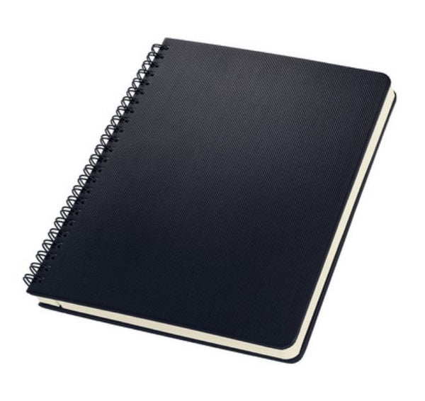 Sigel spiraal notitieboek conceptum a5 zwart hardcover 160 pagina's lijn 80 grams papier