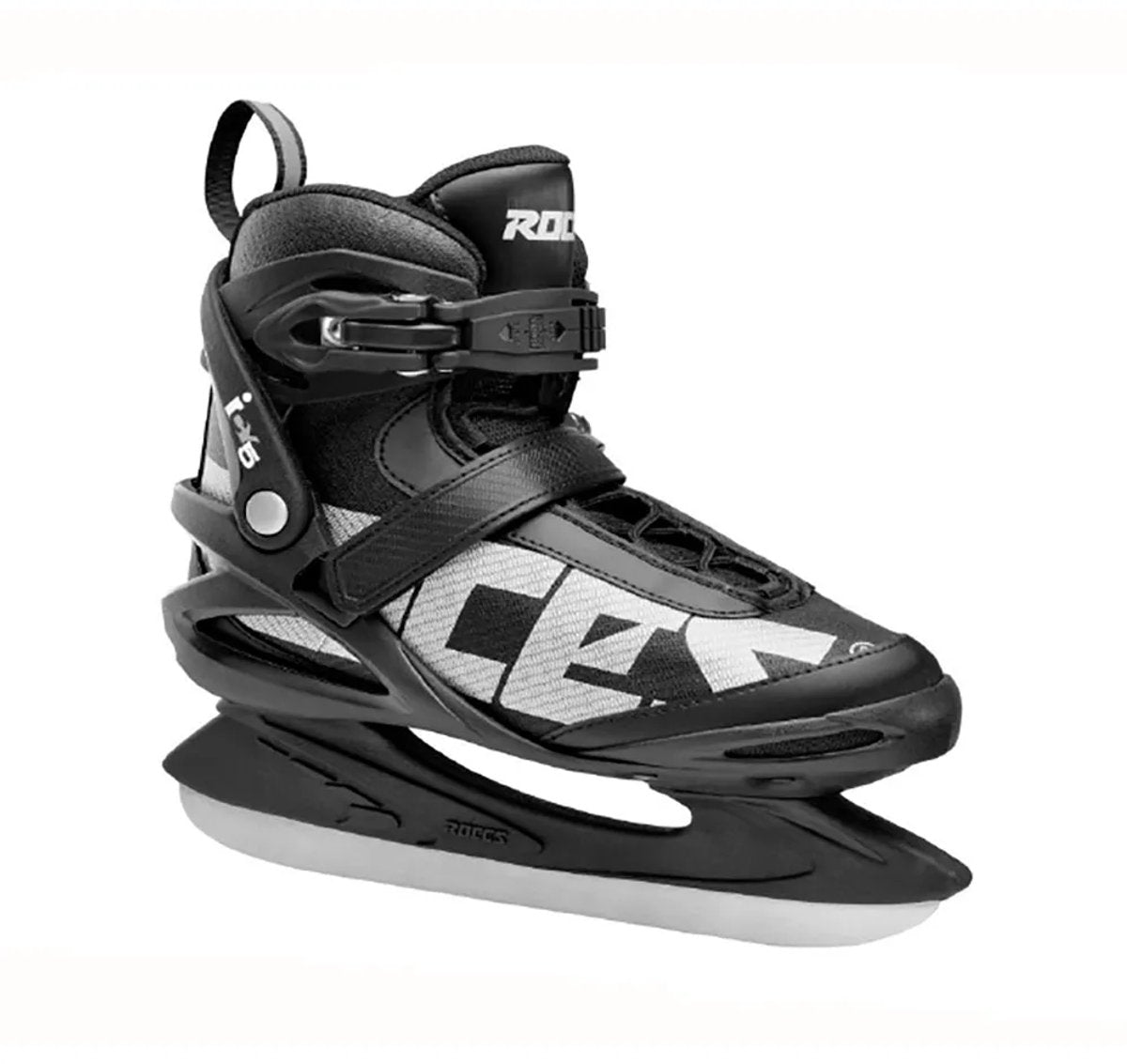 Roces - big icy 2 - ijshockeyschaatsen - schaatsen heren - zwart wit - comfort foam padding verstevigde hielsupport - maat eu 51