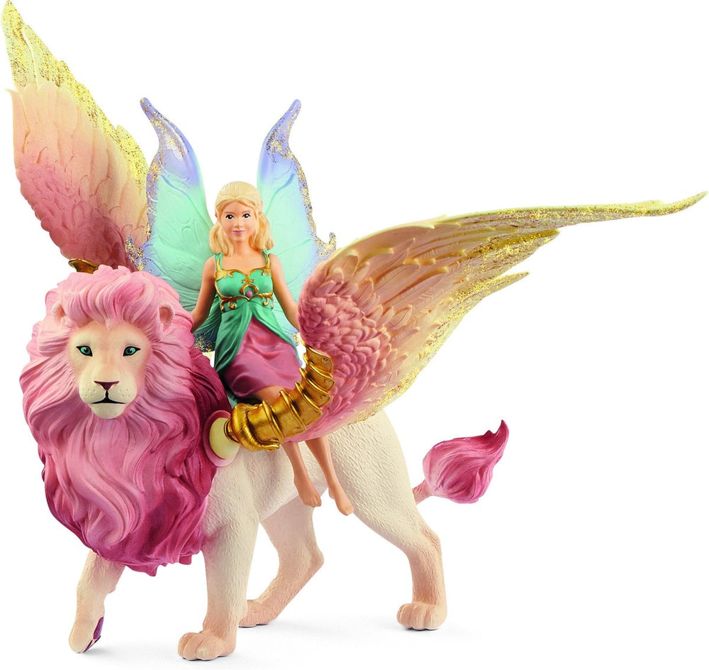 Schleich bayala - elfje op gevleugelde leeuw - speelfiguur - kinderspeelgoed voor jongens en meisjes - 5 tot 12 jaar - 70714