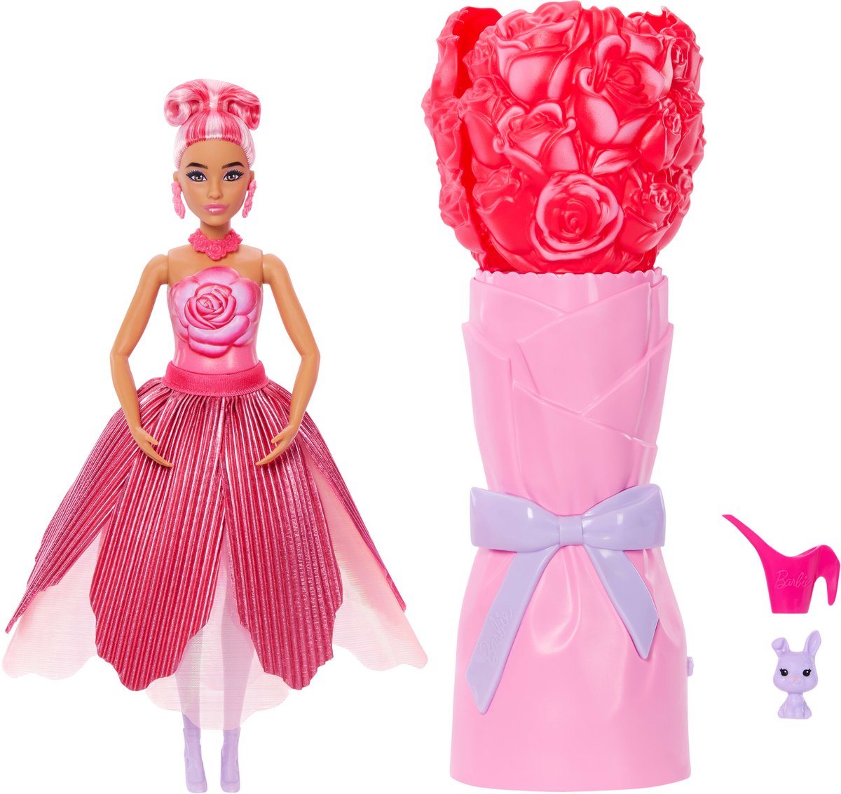 Barbie petal pop geparfumeerde modepop - roze jurk
