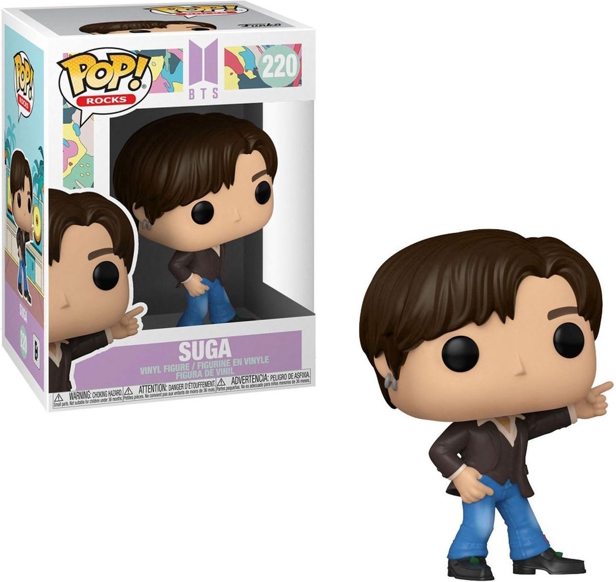 Funko bts verzamelfiguur pop! rocks suga dynamite 9 cm multicolours