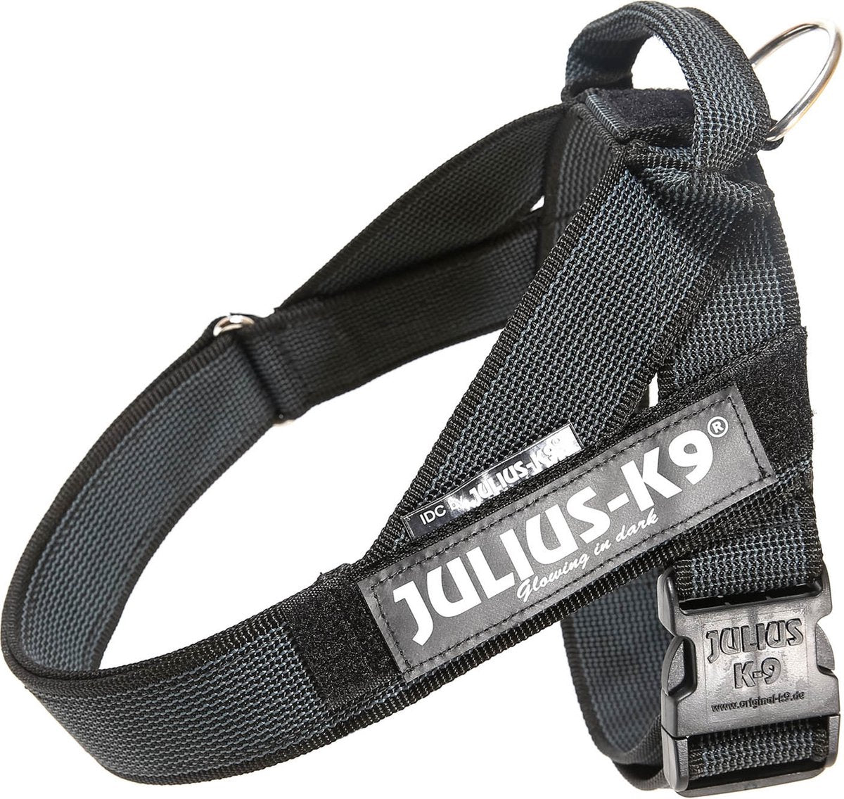 Julius k9 julius-k9 idc®color gray® riemtuig, l - maat 1, zwart