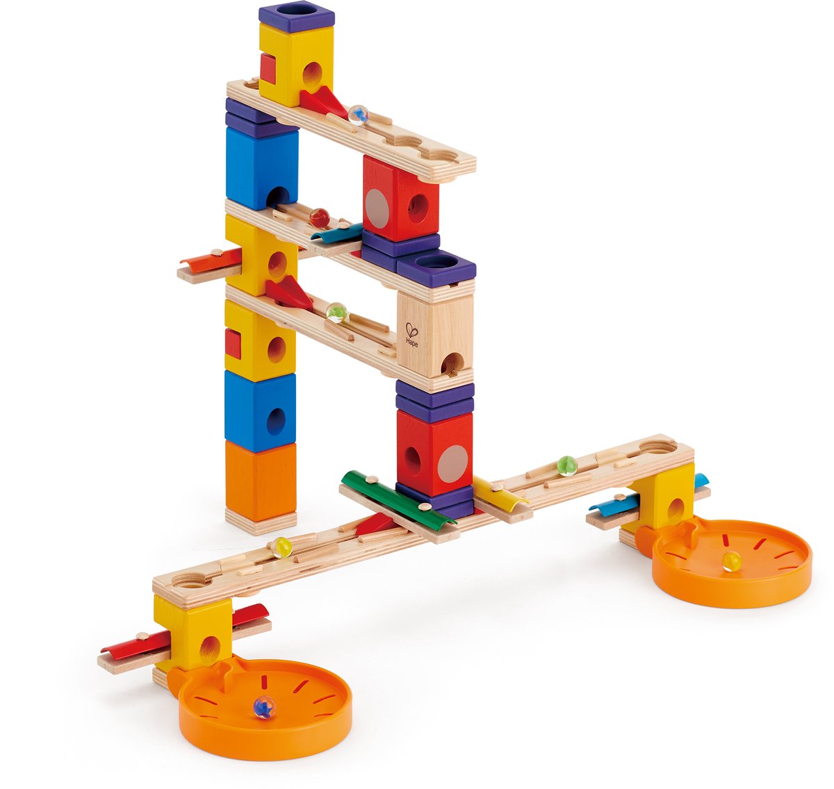 Hape quadrilla houten knikkerbaan music motion, 97dlg.