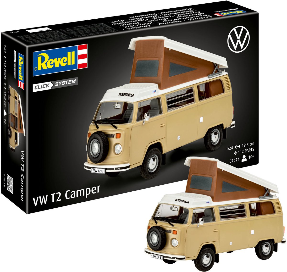 Revell modelbouwpakket - vw t2 camper 1:24 - 112dlg.