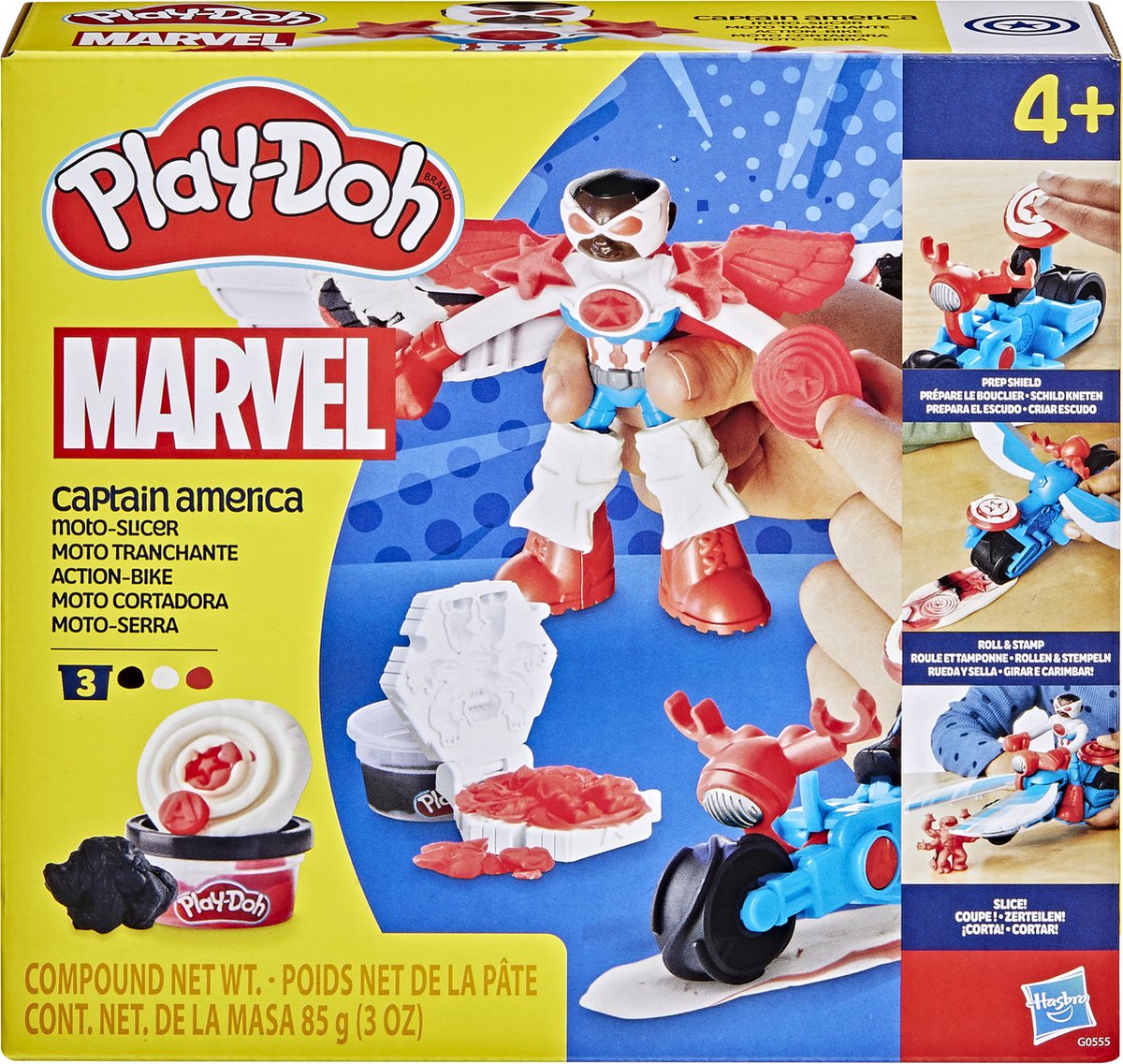 Playdoh Captain America Moto-Slicer