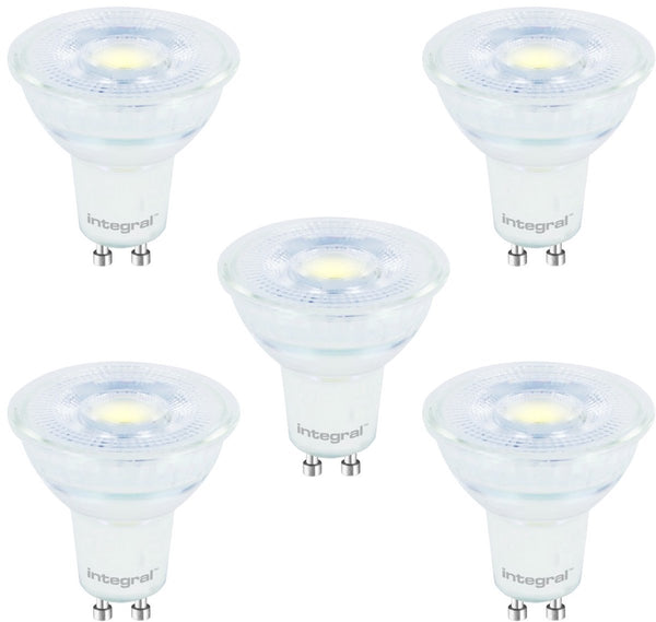 Integral 5 pack - gu10 led spot - 3,6w - 4000k neutraal wit - dimmable