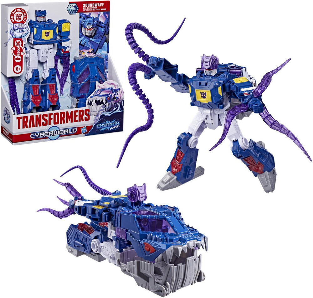 Transformers cyberworld energon surge soundwave deep sea explorer - actiefiguur 22cm
